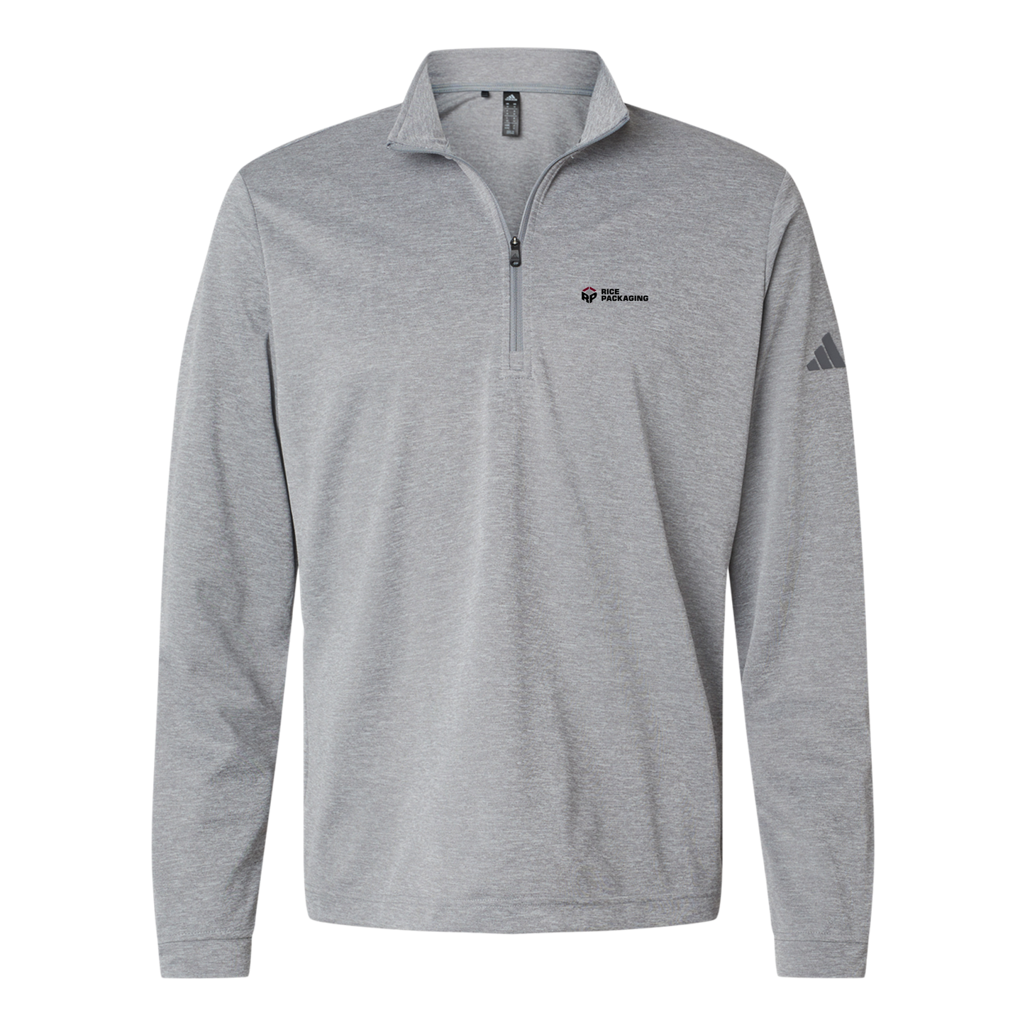 ricepackaging-adidas-quarter-zip-embroidery-leftchest-A401-greythreemelange-flat-front