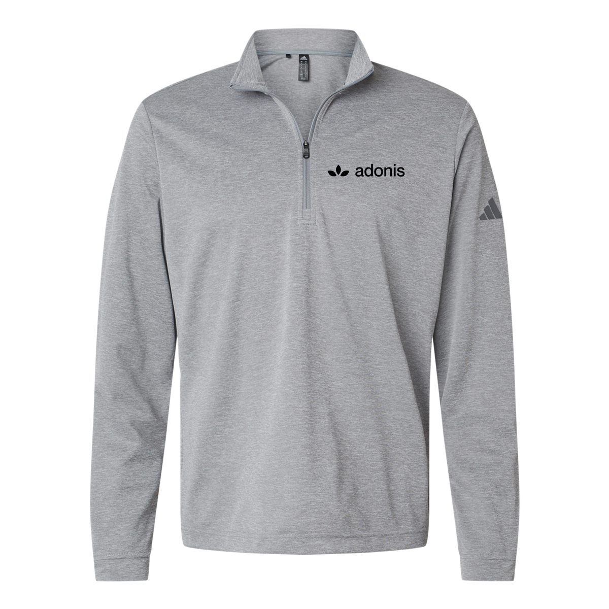 adonis-adidas-quarter-zip-embroidery-leftchest-A401-greythreemelange-flat-front