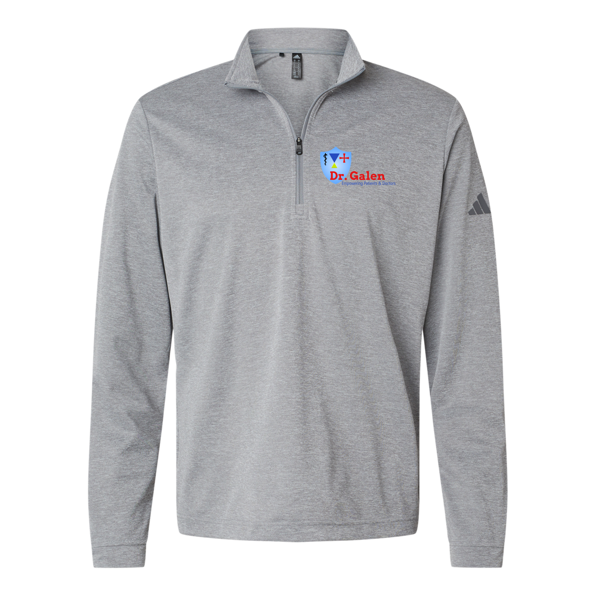drgalen-adidas-quarter-zip-embroidery-leftchest-A401-greythreemelange-flat-front