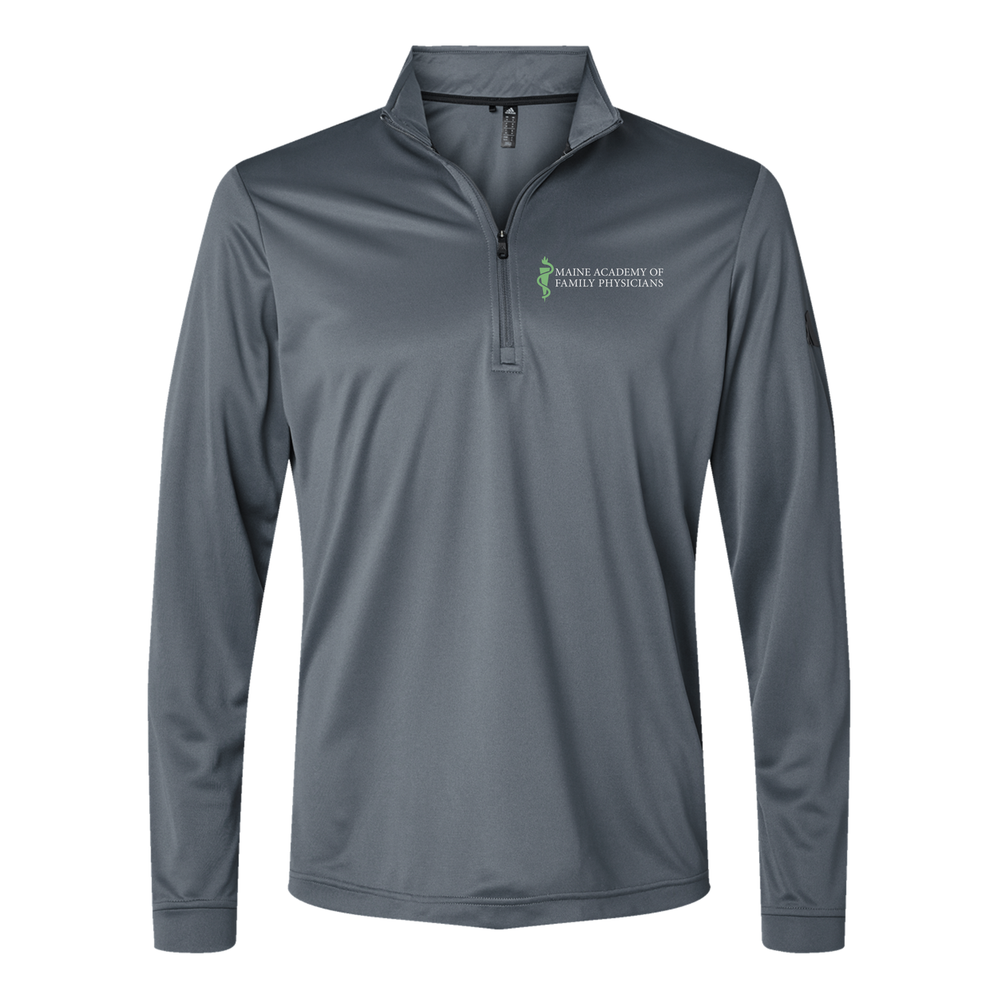 maineafp-adidas-quarter-zip-embroidery-leftchest-A401-onix-flat-front