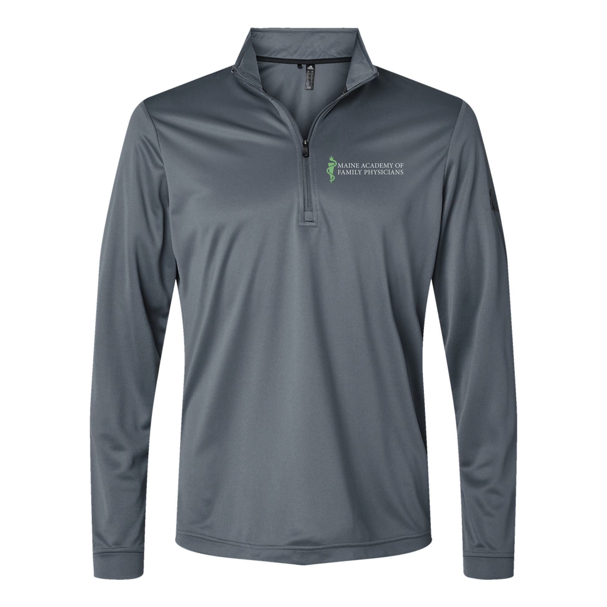 maineafp-adidas-quarter-zip-embroidery-leftchest-A401-onix-flat-front