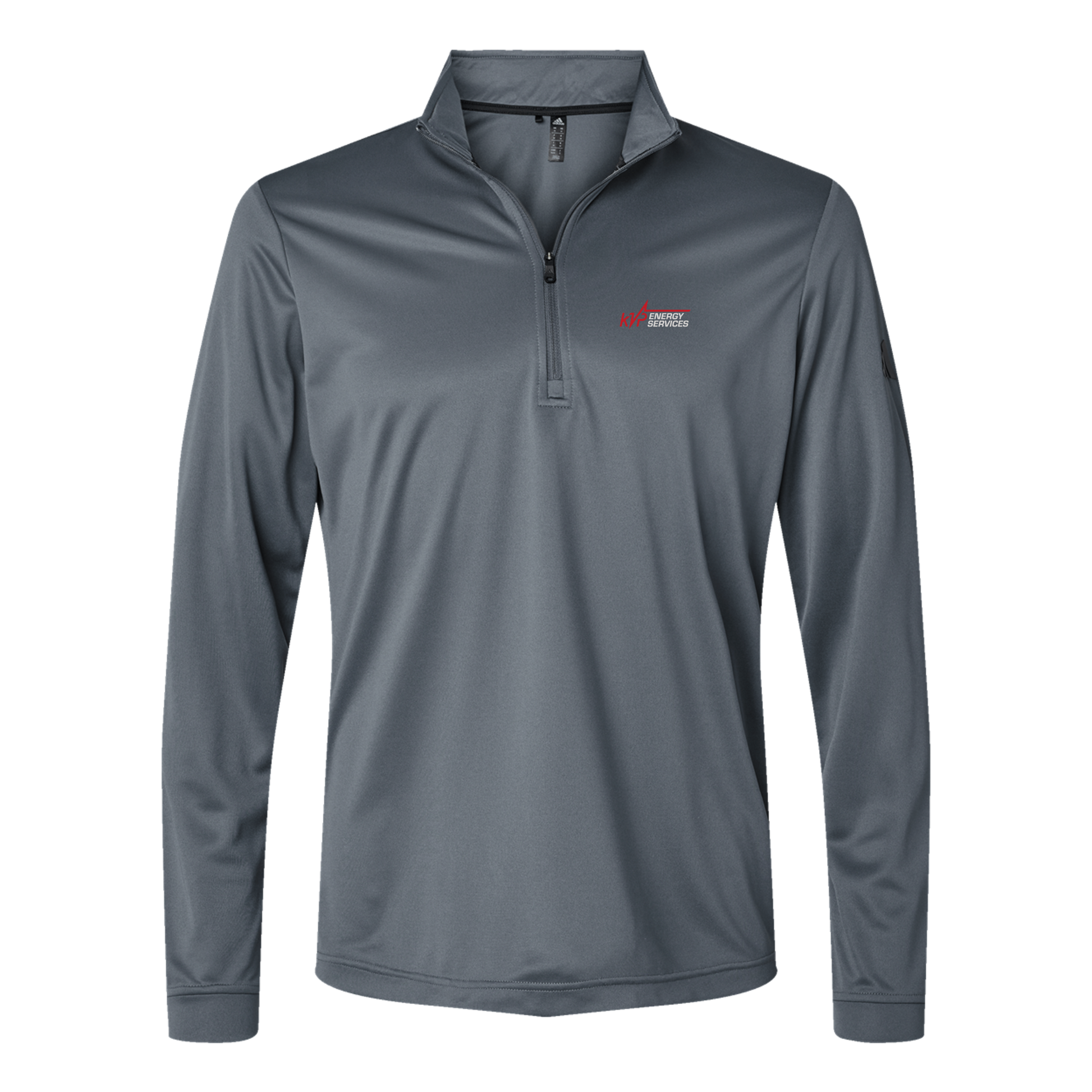 kvpenergy-adidas-quarter-zip-embroidery-leftchest-A401-onix-flat-front