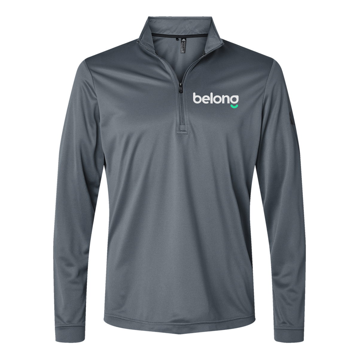 belonghome-adidas-quarter-zip-embroidery-leftchest-A401-onix-flat-front