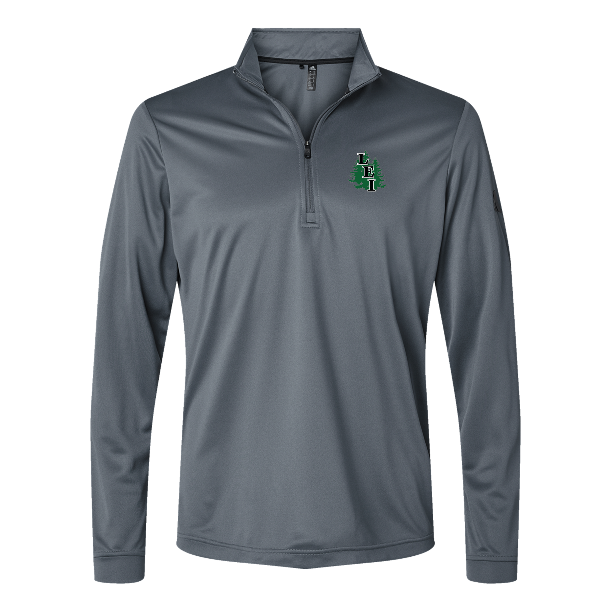 leisite-adidas-quarter-zip-embroidery-leftchest-A401-onix-flat-front