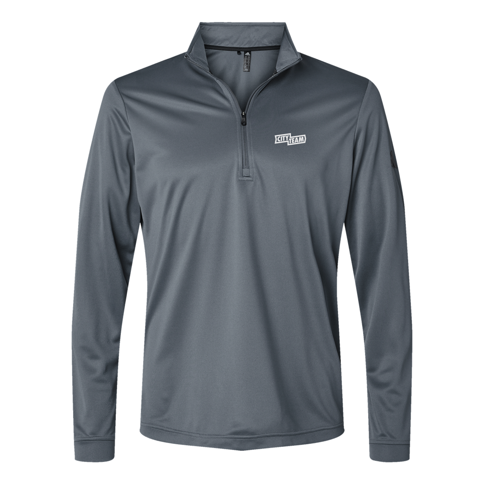 cityteam-adidas-quarter-zip-embroidery-leftchest-A401-onix-flat-front