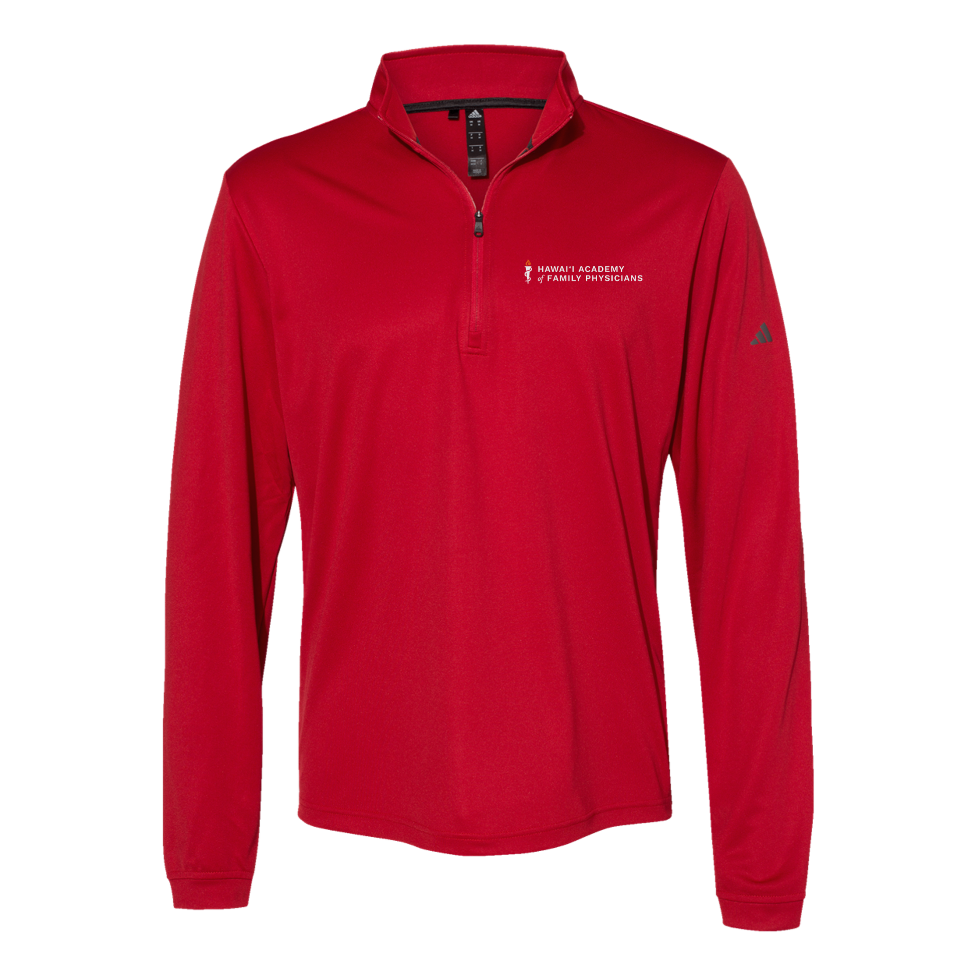 hafp-adidas-quarter-zip-embroidery-leftchest-A401-powerred-flat-front