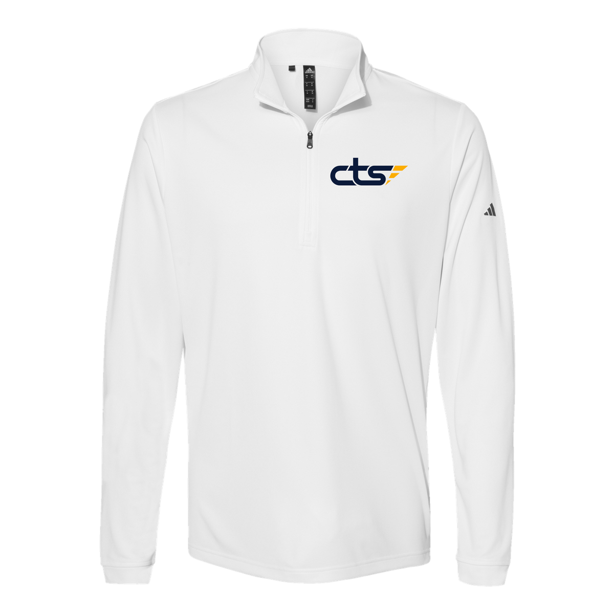 cts1-adidas-quarter-zip-embroidery-leftchest-A401-white-flat-front