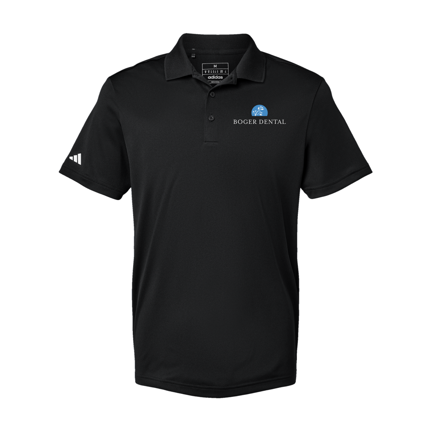 boger-dental-adidas-mens-sport-polo-shirt-embroidery-leftchest-A430-black-flat-front
