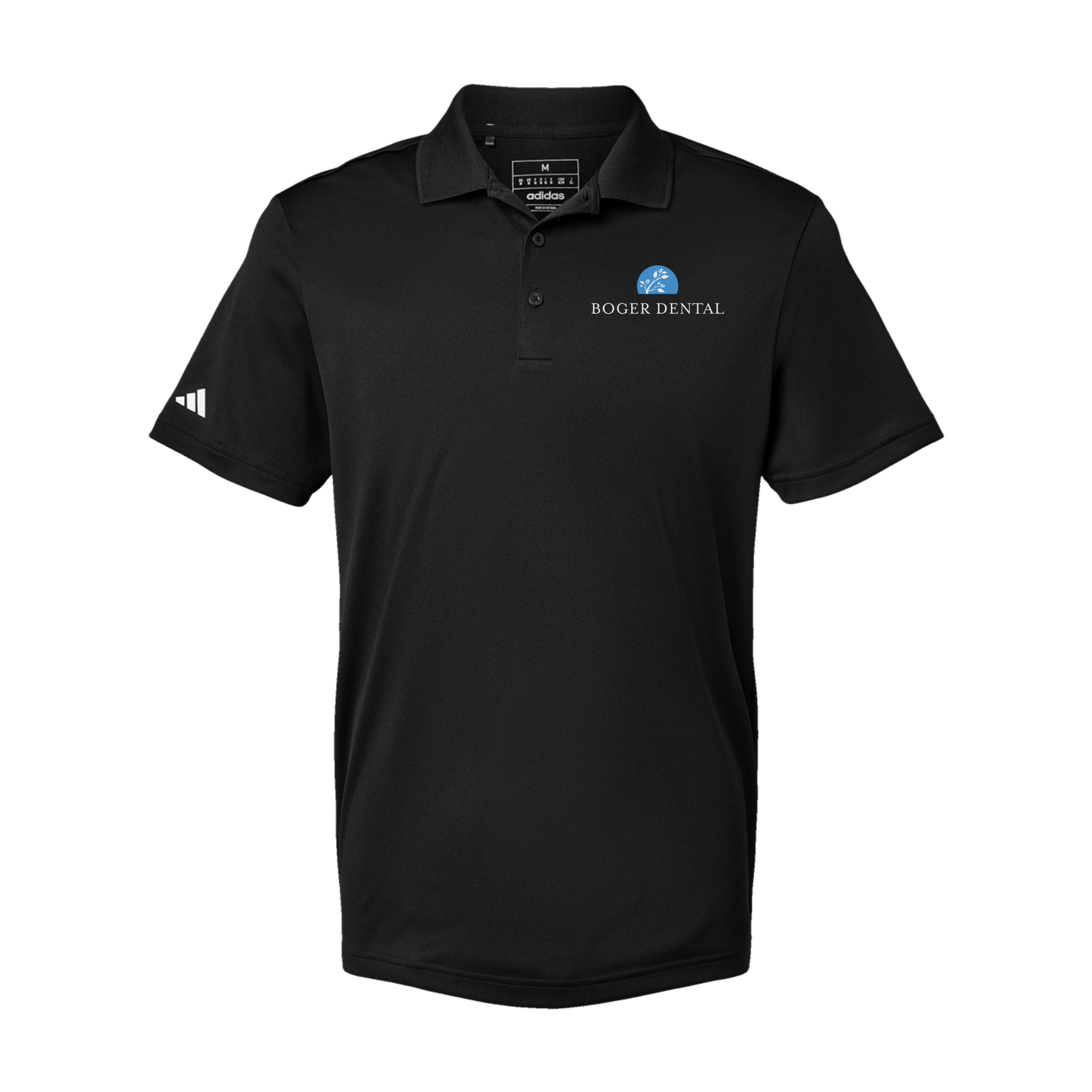 boger-dental-adidas-mens-sport-polo-shirt-embroidery-leftchest-A430-black-flat-front