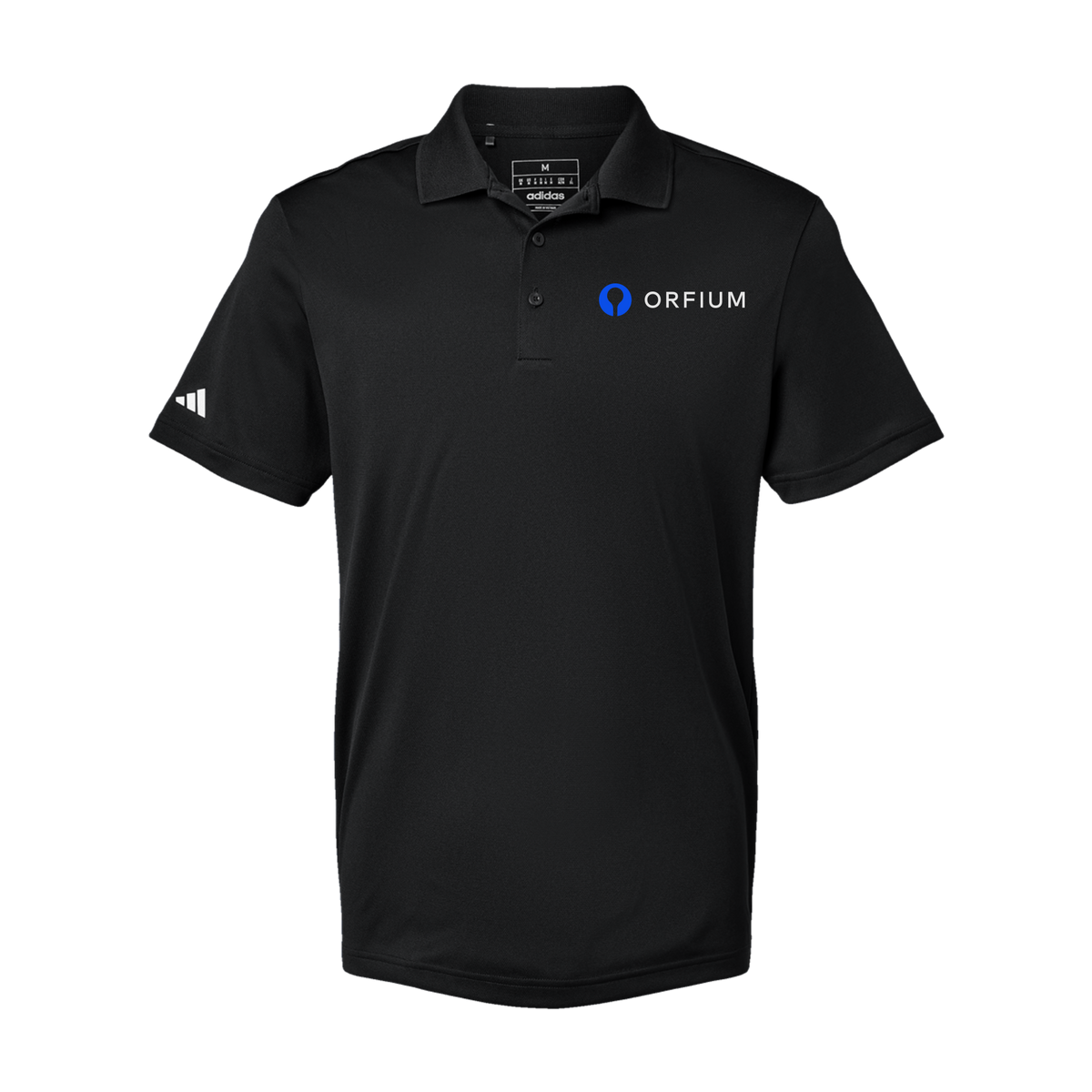 orfium-adidas-mens-sport-polo-shirt-embroidery-leftchest-A430-black-flat-front