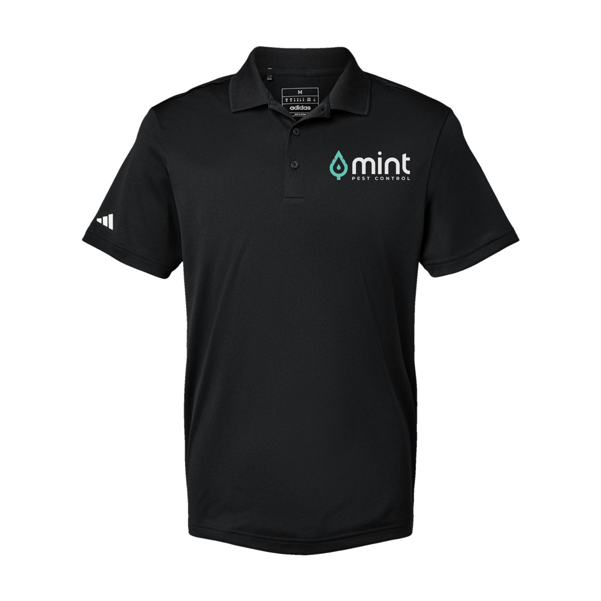 mintpest-adidas-mens-sport-polo-shirt-embroidery-leftchest-A430-black-flat-front