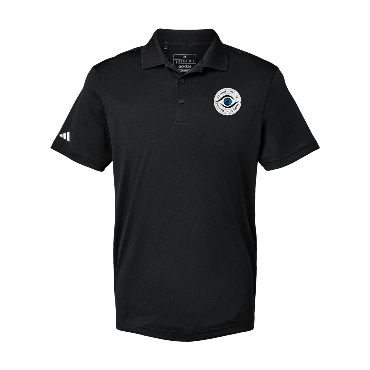 novaeyedocs-adidas-mens-sport-polo-shirt-embroidery-leftchest-A430-black-flat-front