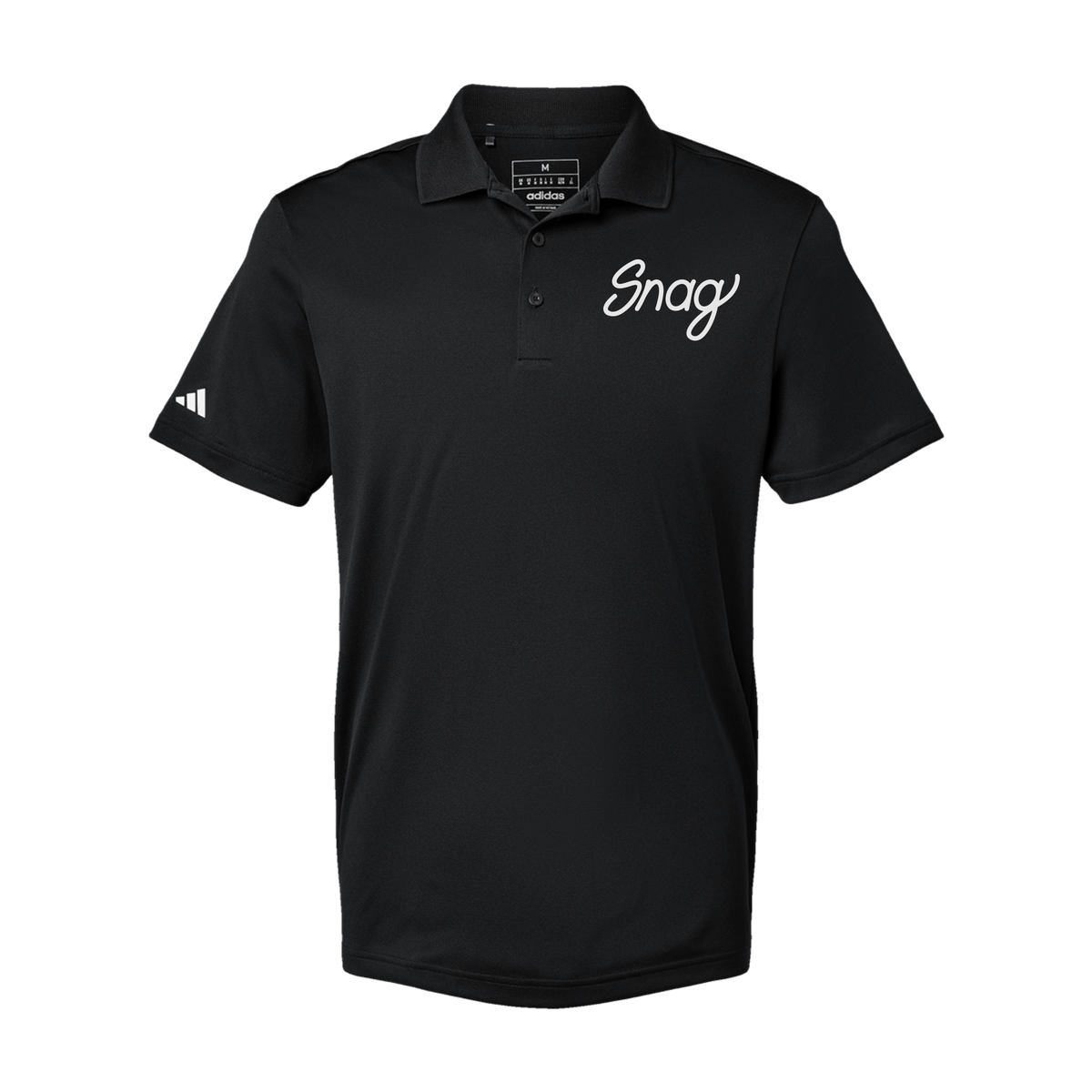 snagdelivery-adidas-mens-sport-polo-shirt-embroidery-leftchest-A430-black-flat-front