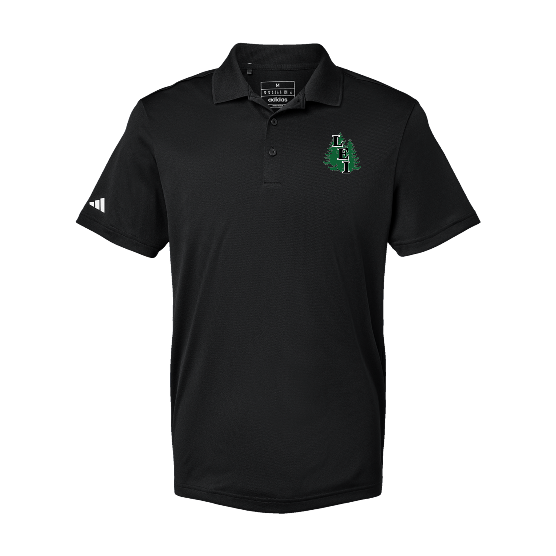 leisite-adidas-mens-sport-polo-shirt-embroidery-leftchest-A430-black-flat-front