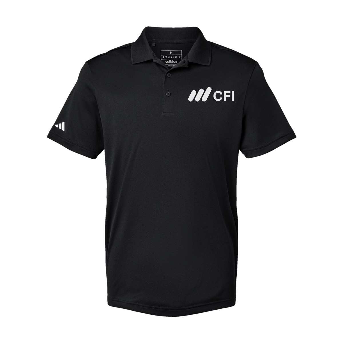 corporatefinanceinstitute-adidas-mens-sport-polo-shirt-embroidery-leftchest-A430-black-flat-front