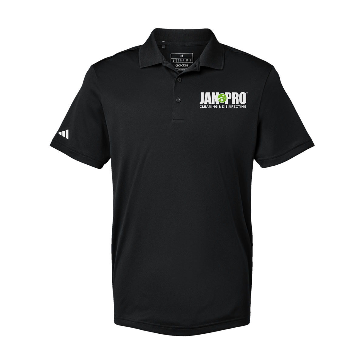 jan-pro-adidas-mens-sport-polo-shirt-embroidery-leftchest-A430-black-flat-front