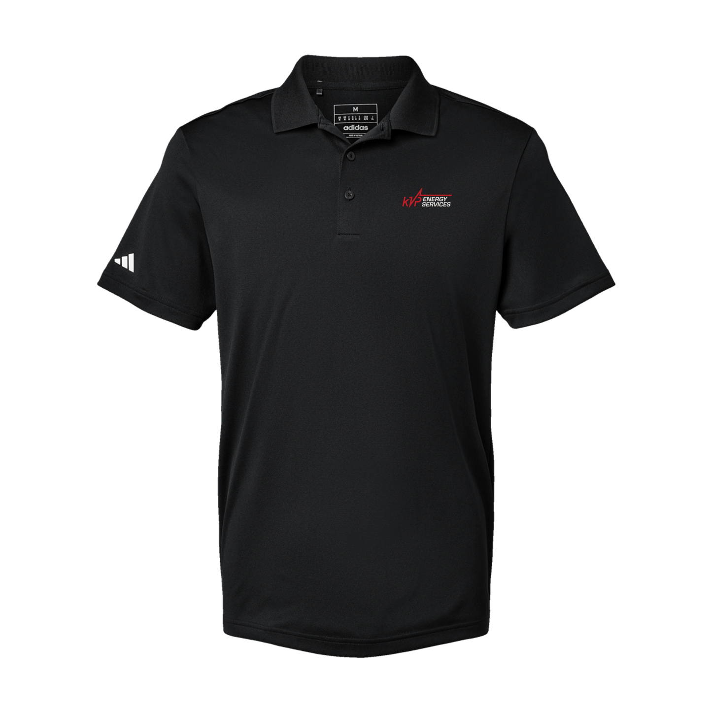 kvpenergy-adidas-mens-sport-polo-shirt-embroidery-leftchest-A430-black-flat-front