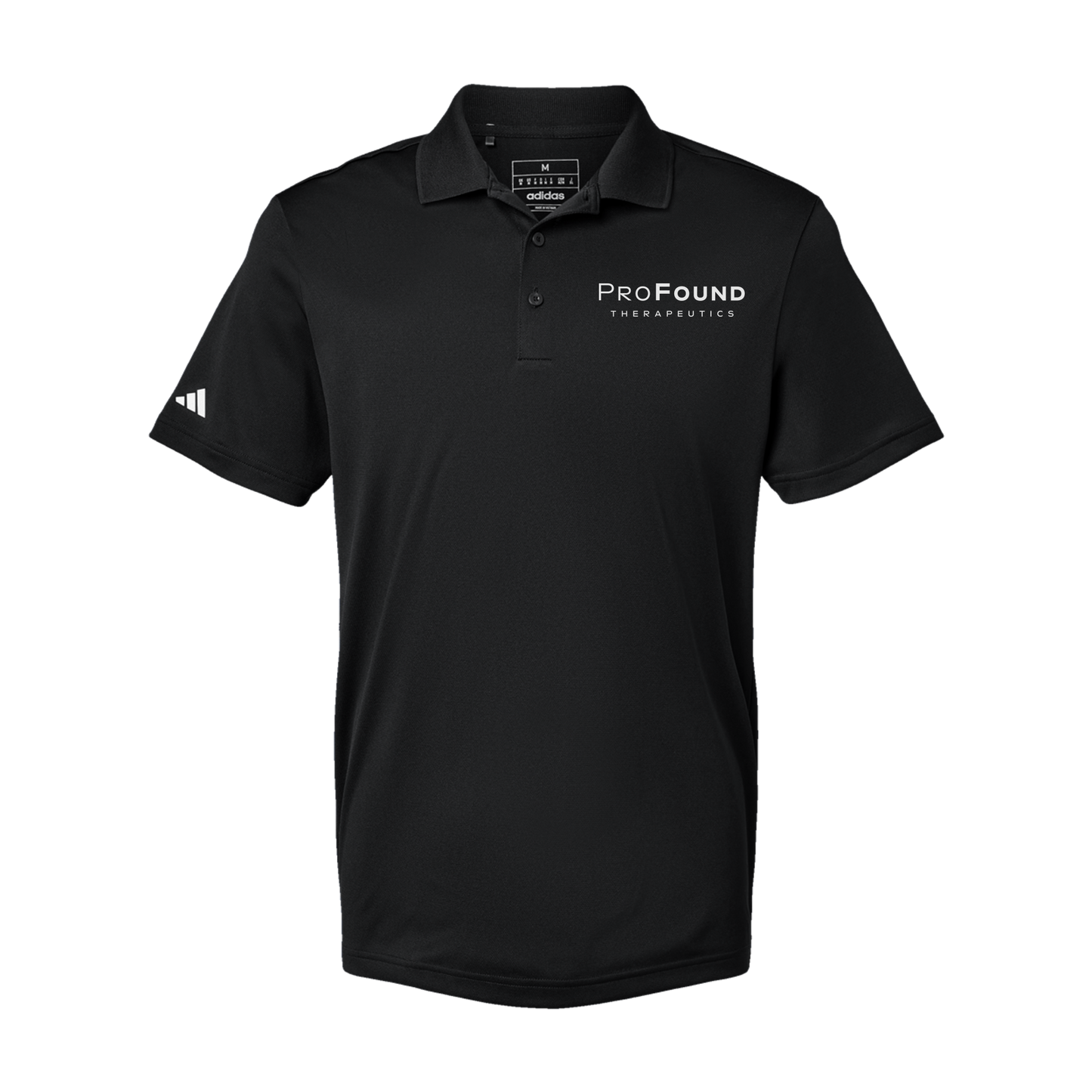 profoundtx-adidas-mens-sport-polo-shirt-embroidery-leftchest-A430-black-flat-front
