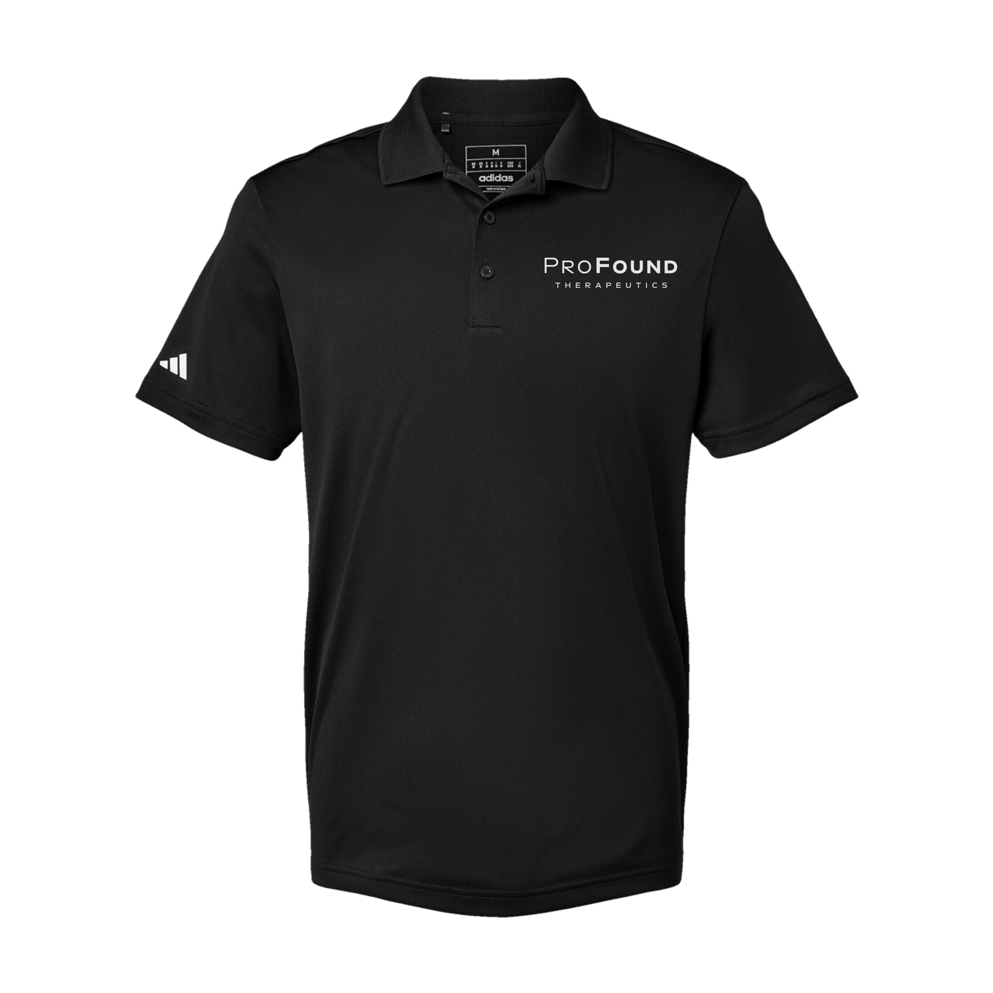 profoundtx-adidas-mens-sport-polo-shirt-embroidery-leftchest-A430-black-flat-front