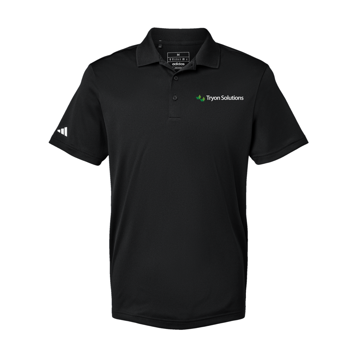 tryonsolutions-adidas-mens-sport-polo-shirt-embroidery-leftchest-A430-black-flat-front