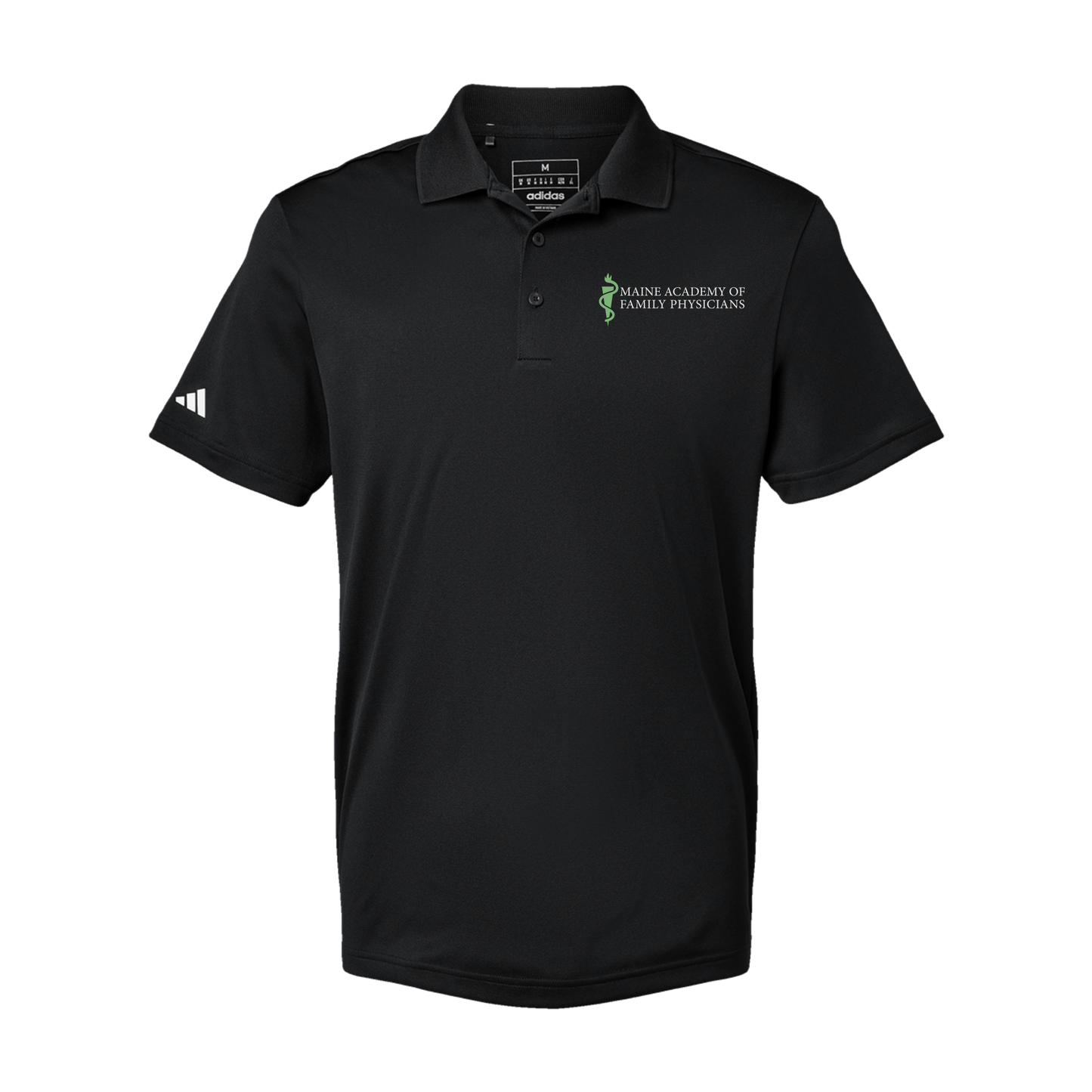 maineafp-adidas-mens-sport-polo-shirt-embroidery-leftchest-A430-black-flat-front