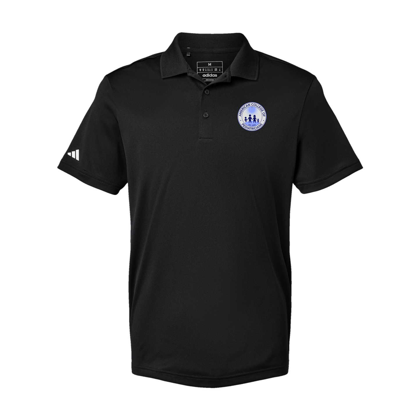 acpeds-adidas-mens-sport-polo-shirt-embroidery-leftchest-A430-black-flat-front
