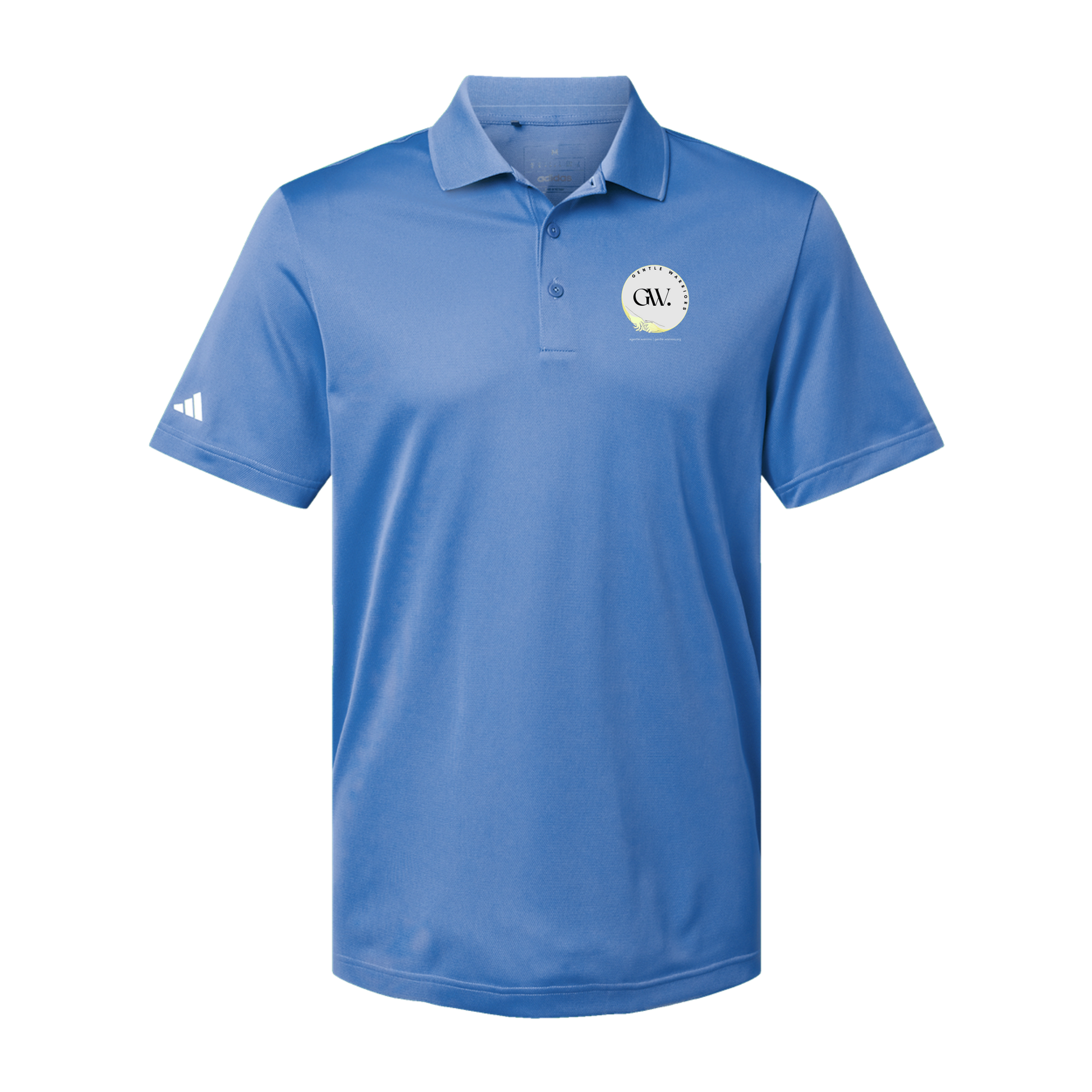 gentle-warriors-adidas-mens-sport-polo-shirt-embroidery-leftchest-A430-bluefusion-flat-front