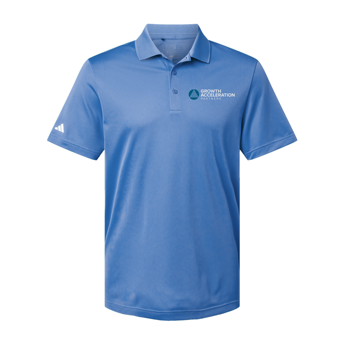 growthaccelerationpartners-adidas-mens-sport-polo-shirt-embroidery-leftchest-A430-bluefusion-flat-front