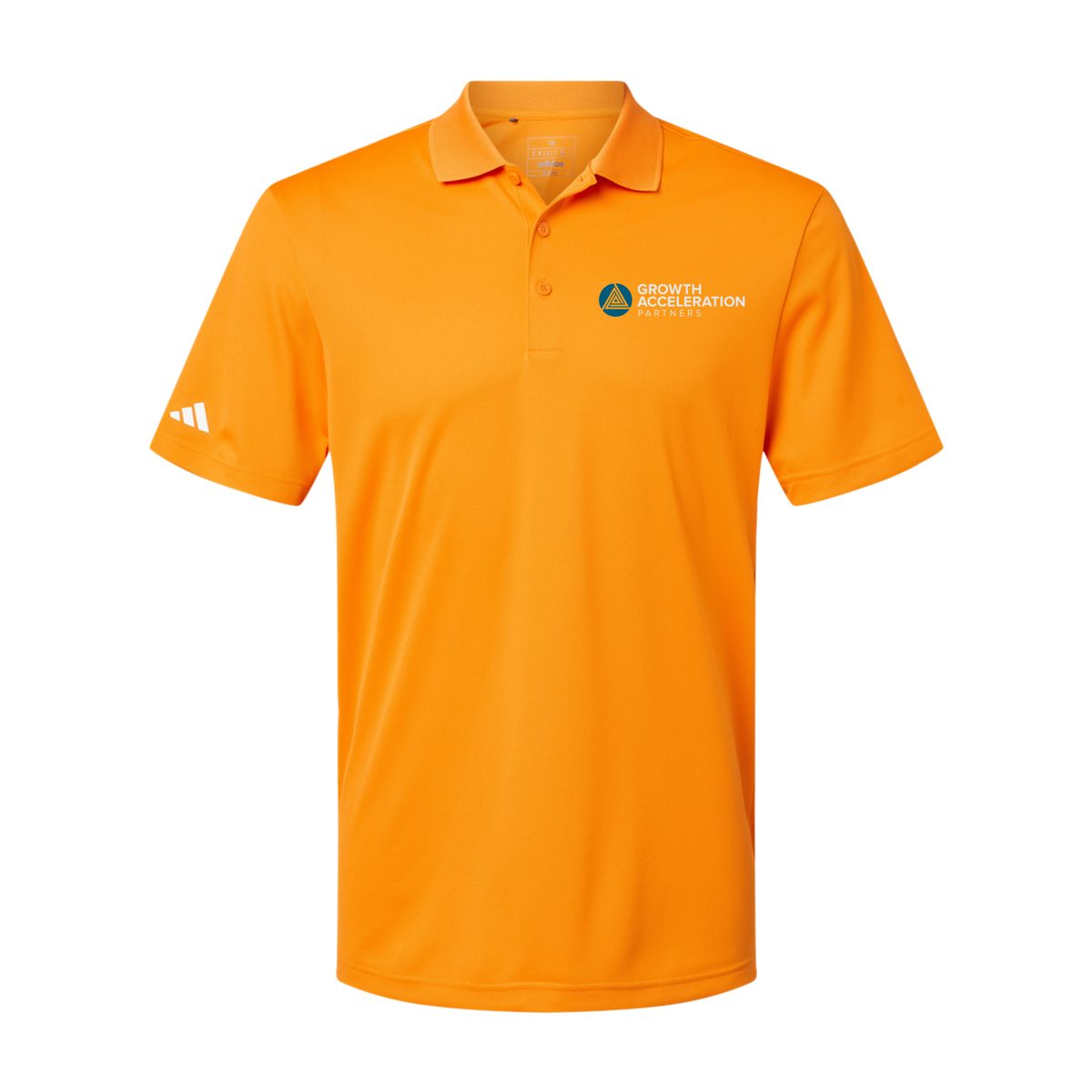 growthaccelerationpartners-adidas-mens-sport-polo-shirt-embroidery-leftchest-A430-brightorange-flat-front