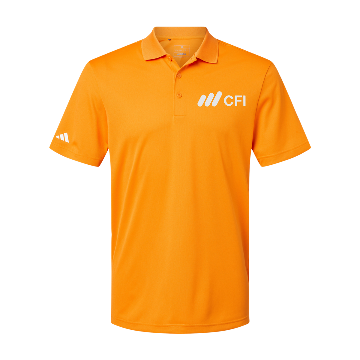 corporatefinanceinstitute-adidas-mens-sport-polo-shirt-embroidery-leftchest-A430-brightorange-flat-front