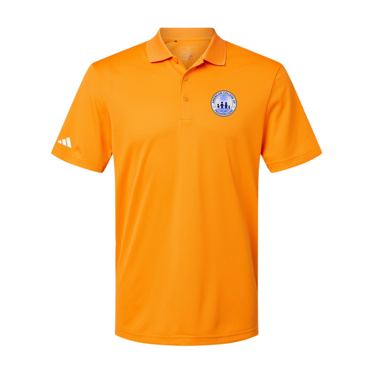 acpeds-adidas-mens-sport-polo-shirt-embroidery-leftchest-A430-brightorange-flat-front