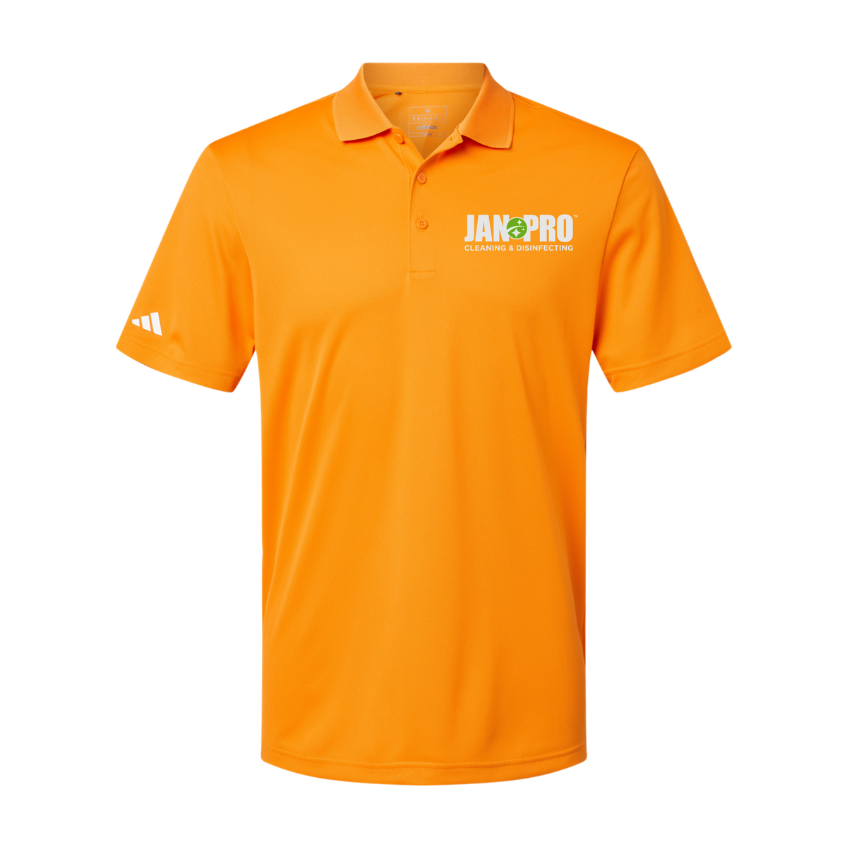jan-pro-adidas-mens-sport-polo-shirt-embroidery-leftchest-A430-brightorange-flat-front