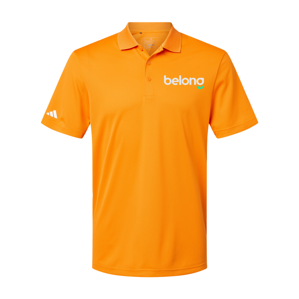 belonghome-adidas-mens-sport-polo-shirt-embroidery-leftchest-A430-brightorange-flat-front