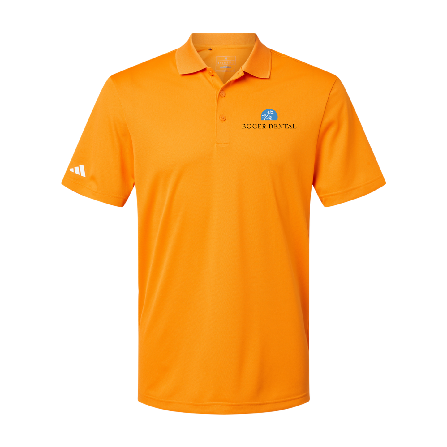 boger-dental-adidas-mens-sport-polo-shirt-embroidery-leftchest-A430-brightorange-flat-front