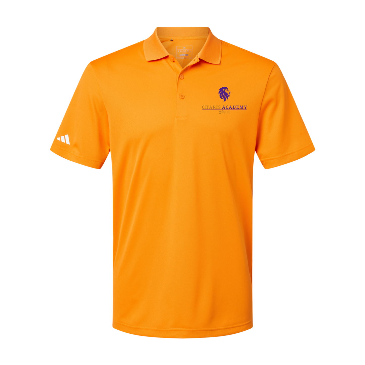 cahazleton-adidas-mens-sport-polo-shirt-embroidery-leftchest-A430-brightorange-flat-front