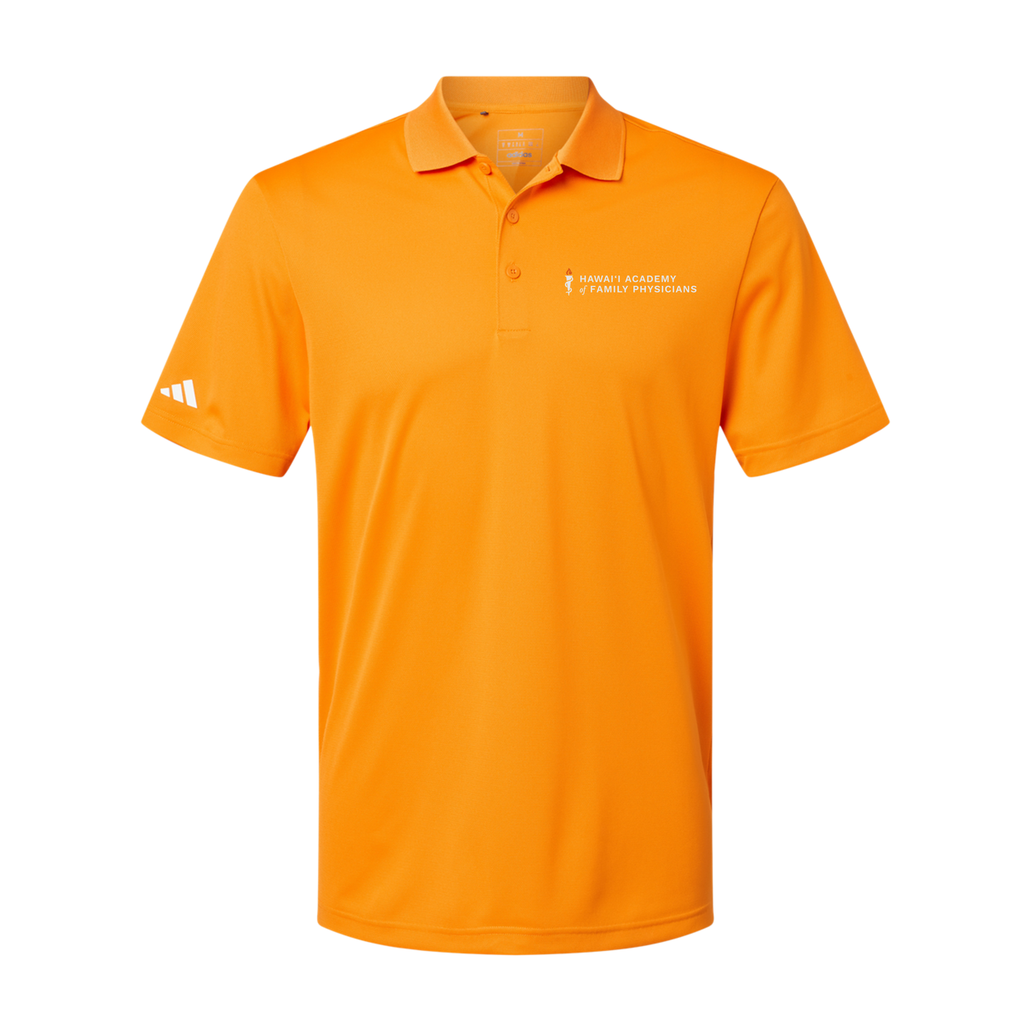 hafp-adidas-mens-sport-polo-shirt-embroidery-leftchest-A430-brightorange-flat-front
