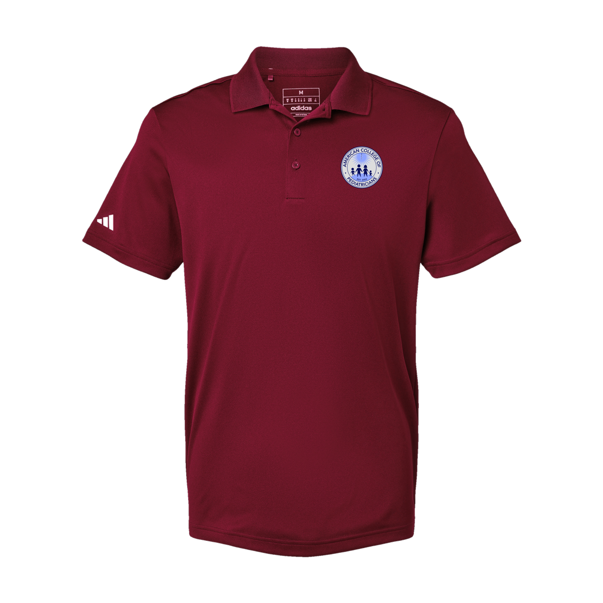 acpeds-adidas-mens-sport-polo-shirt-embroidery-leftchest-A430-collegiateburgundy-flat-front