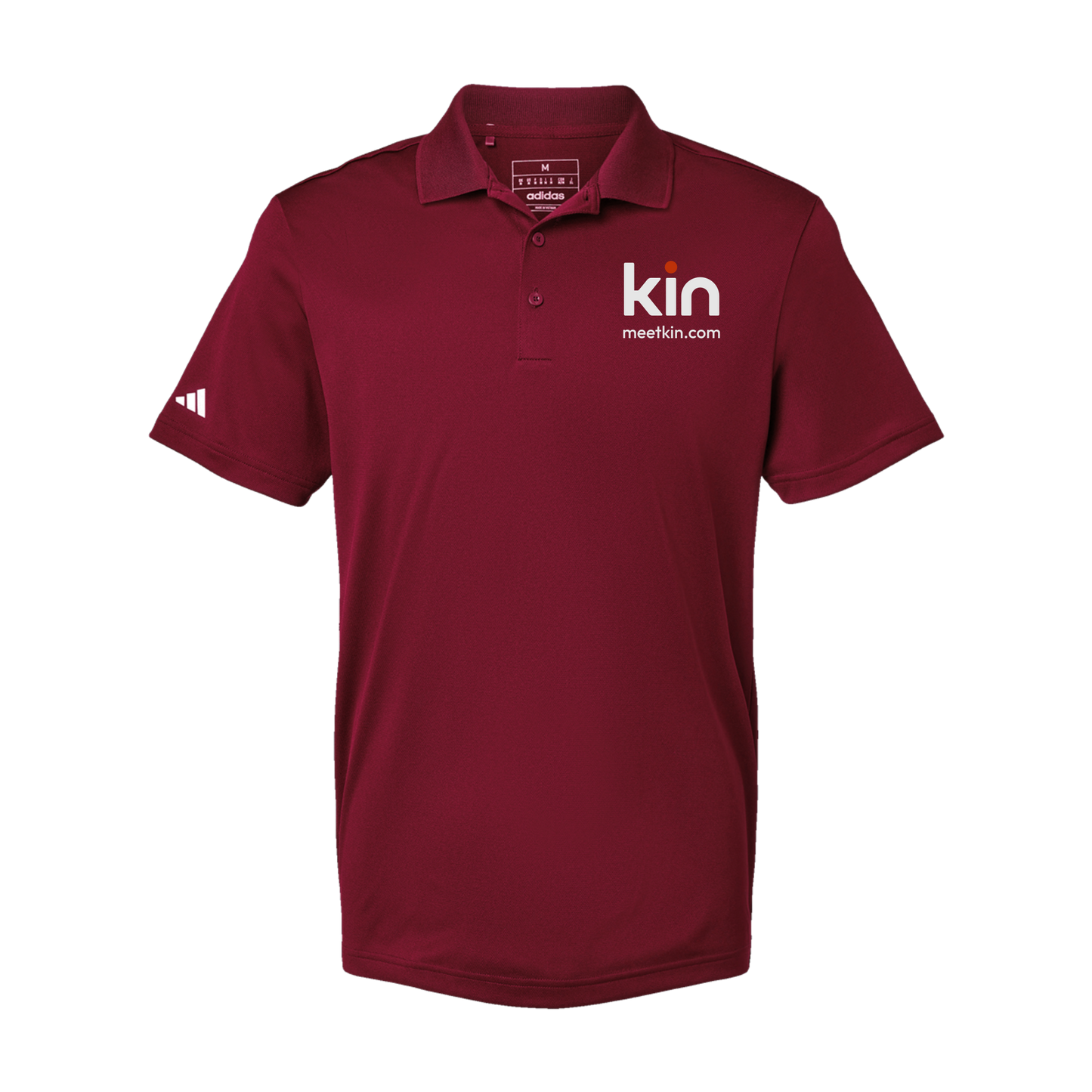 kin-adidas-mens-sport-polo-shirt-embroidery-leftchest-A430-collegiateburgundy-flat-front