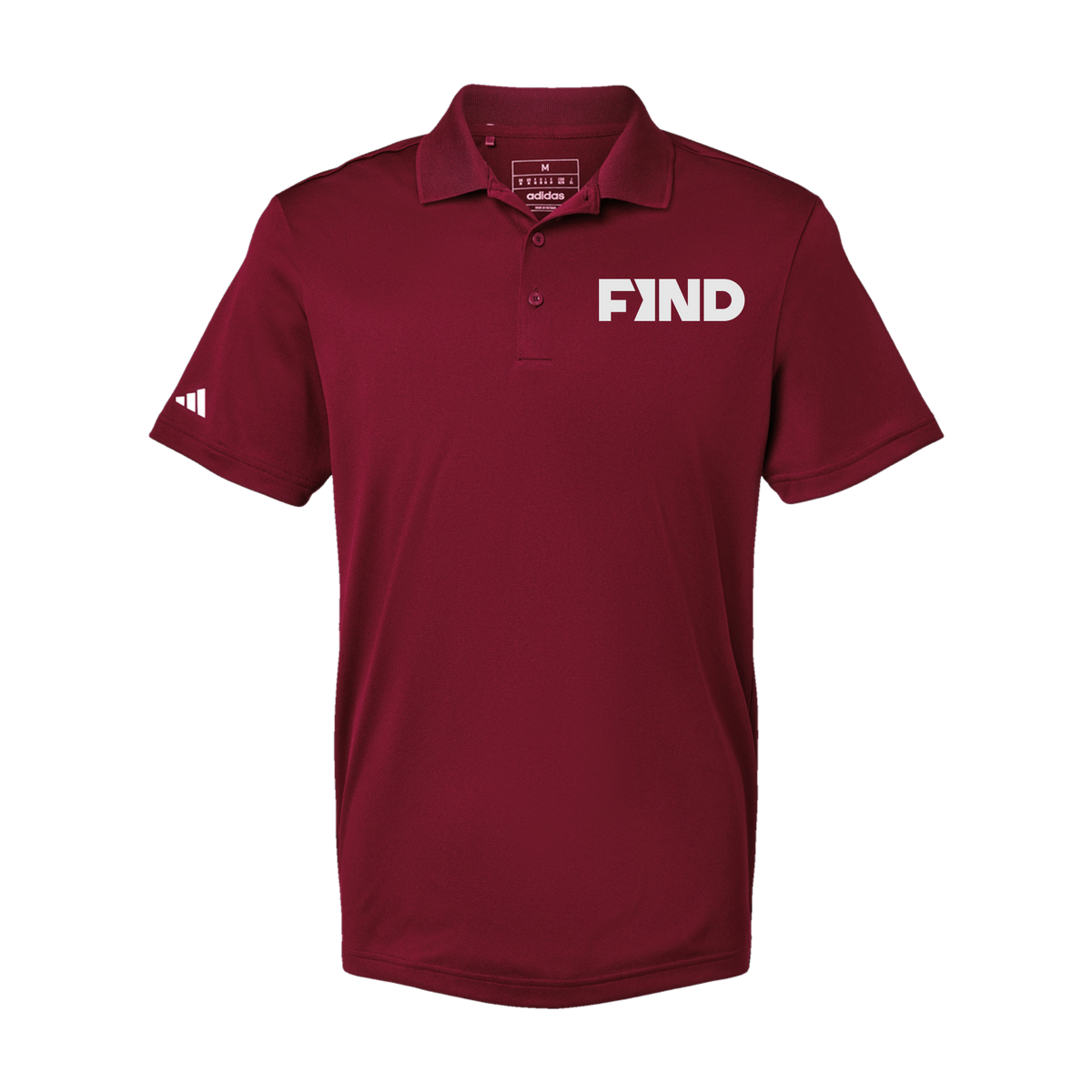 findrealestate-adidas-mens-sport-polo-shirt-embroidery-leftchest-A430-collegiateburgundy-flat-front