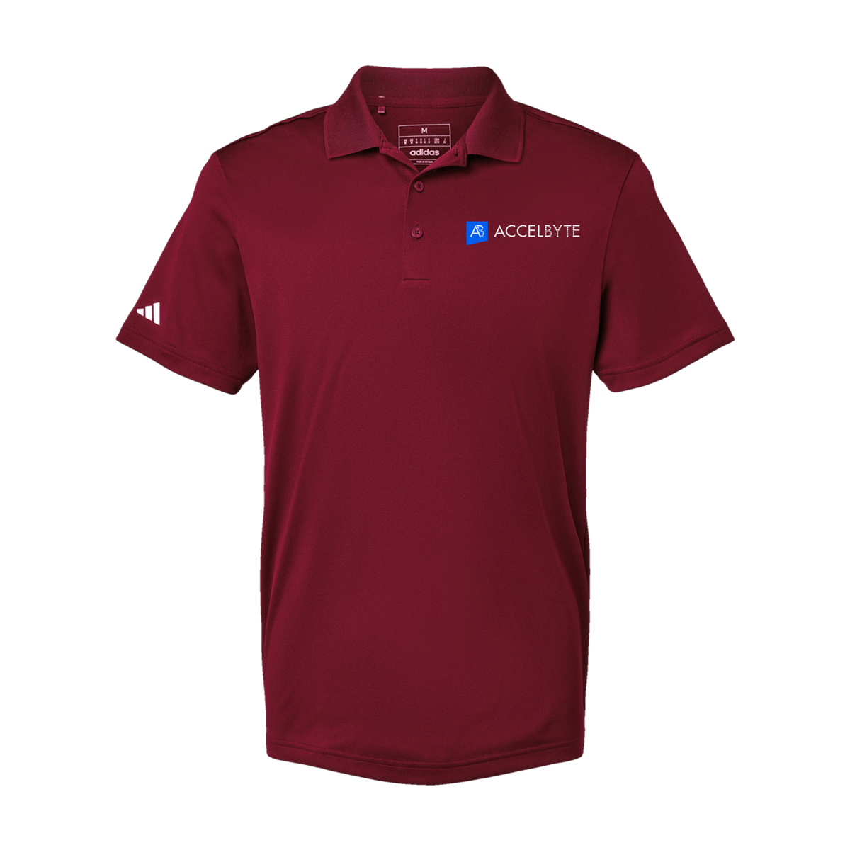 accelbyte-adidas-mens-sport-polo-shirt-embroidery-leftchest-A430-collegiateburgundy-flat-front