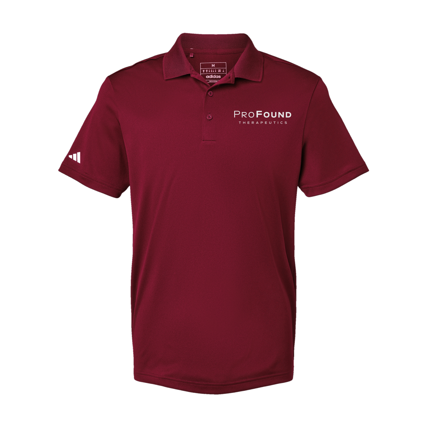 profoundtx-adidas-mens-sport-polo-shirt-embroidery-leftchest-A430-collegiateburgundy-flat-front
