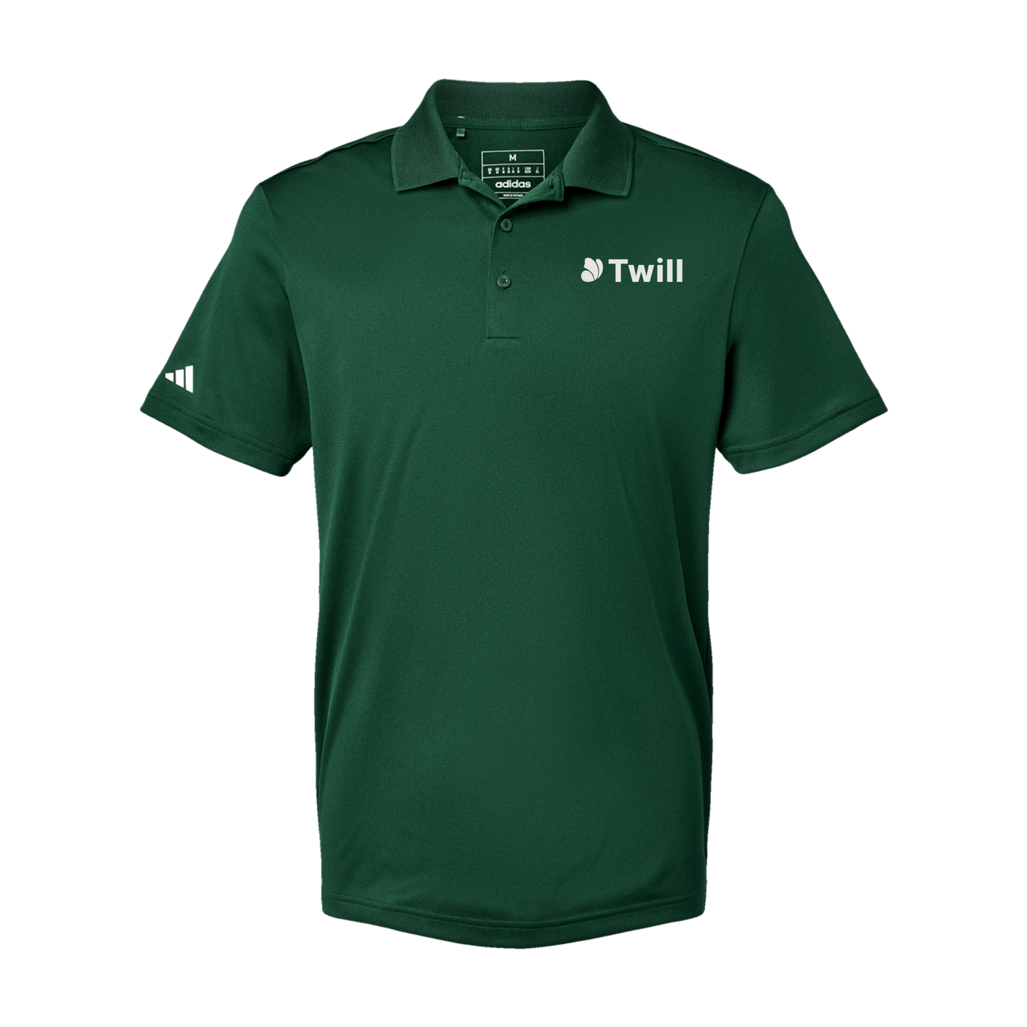 withtwill-adidas-mens-sport-polo-shirt-embroidery-leftchest-A430-collegiategreen-flat-front