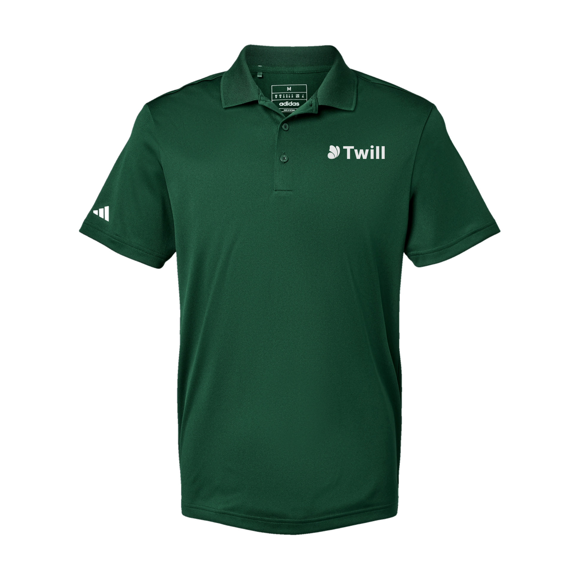 withtwill-adidas-mens-sport-polo-shirt-embroidery-leftchest-A430-collegiategreen-flat-front