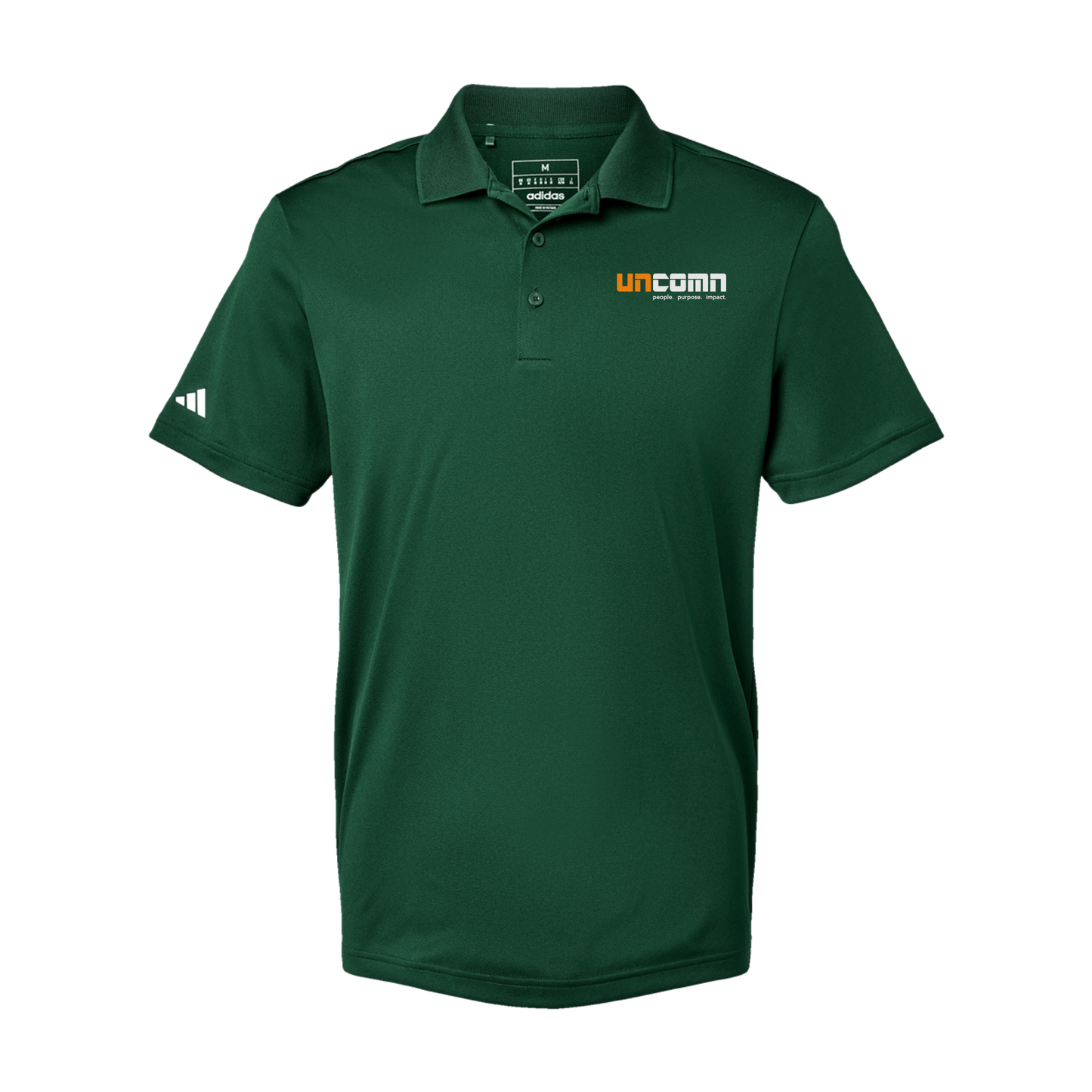 uncomn-adidas-mens-sport-polo-shirt-embroidery-leftchest-A430-collegiategreen-flat-front