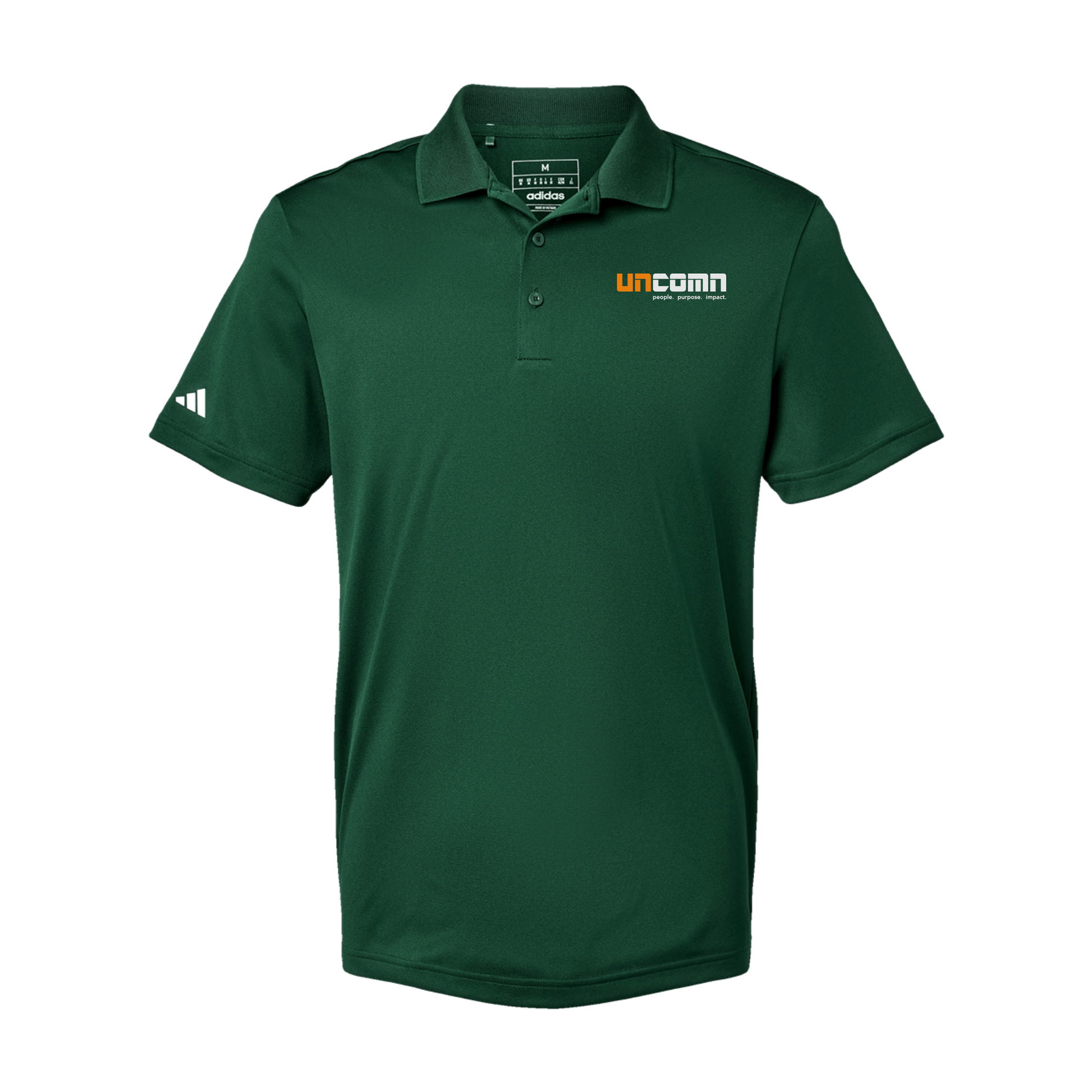 uncomn-adidas-mens-sport-polo-shirt-embroidery-leftchest-A430-collegiategreen-flat-front