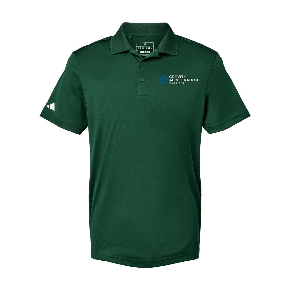 growthaccelerationpartners-adidas-mens-sport-polo-shirt-embroidery-leftchest-A430-collegiategreen-flat-front