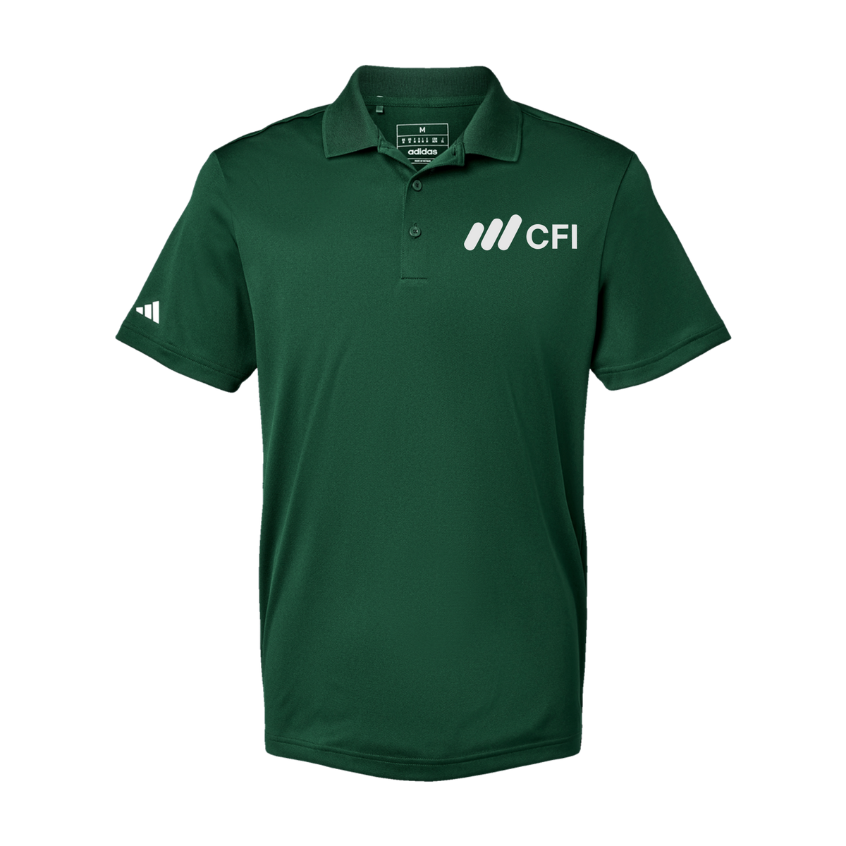 corporatefinanceinstitute-adidas-mens-sport-polo-shirt-embroidery-leftchest-A430-collegiategreen-flat-front