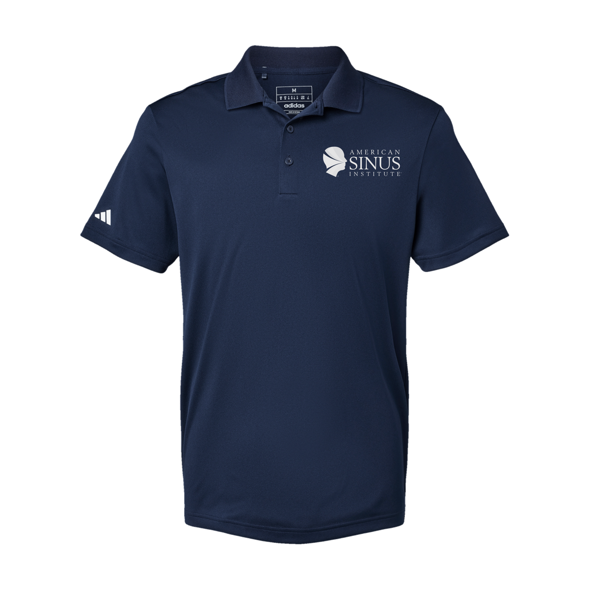 americansinus-adidas-mens-sport-polo-shirt-embroidery-leftchest-A430-collegiatenavy-flat-front