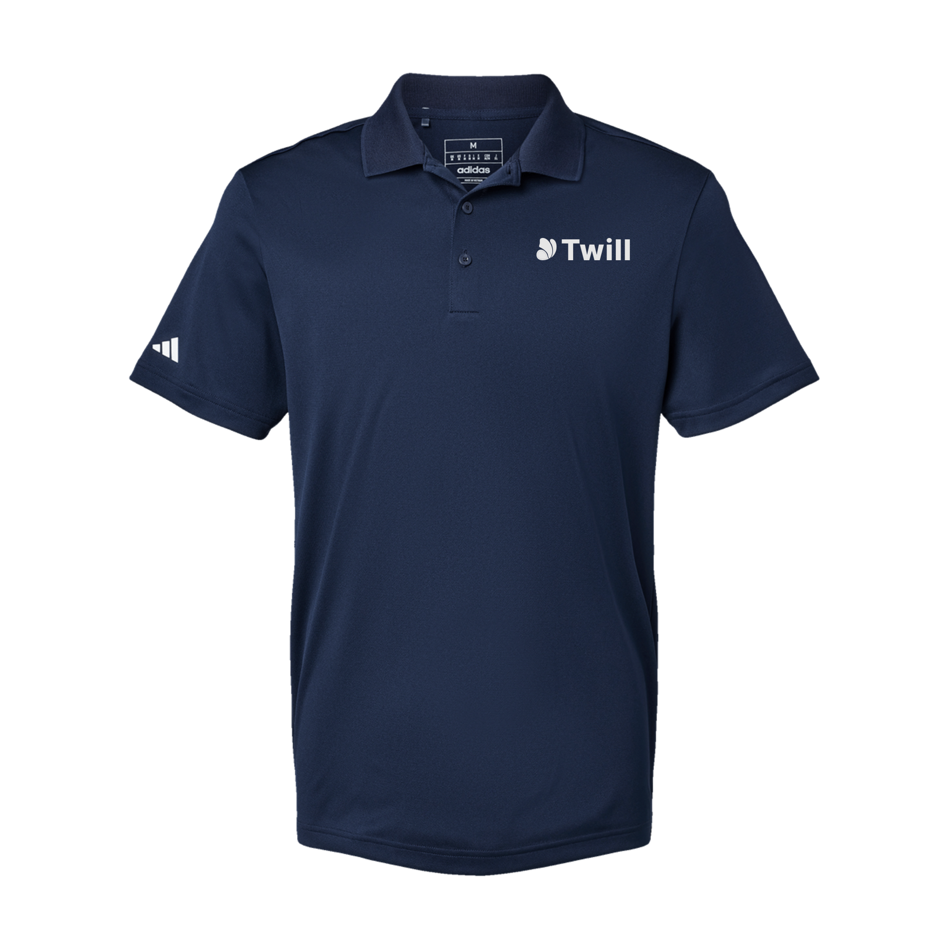 withtwill-adidas-mens-sport-polo-shirt-embroidery-leftchest-A430-collegiatenavy-flat-front