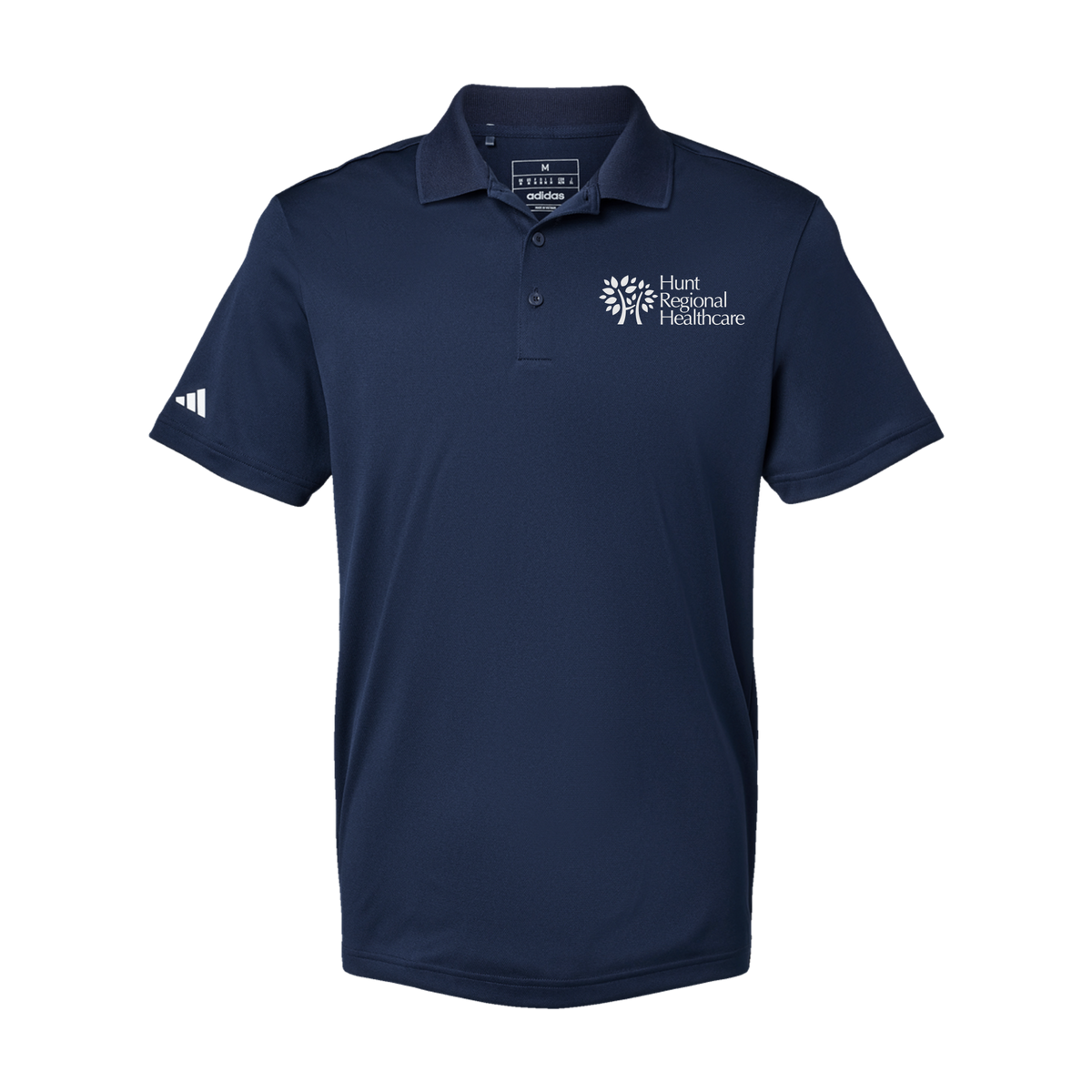 huntregional-adidas-mens-sport-polo-shirt-embroidery-leftchest-A430-collegiatenavy-flat-front